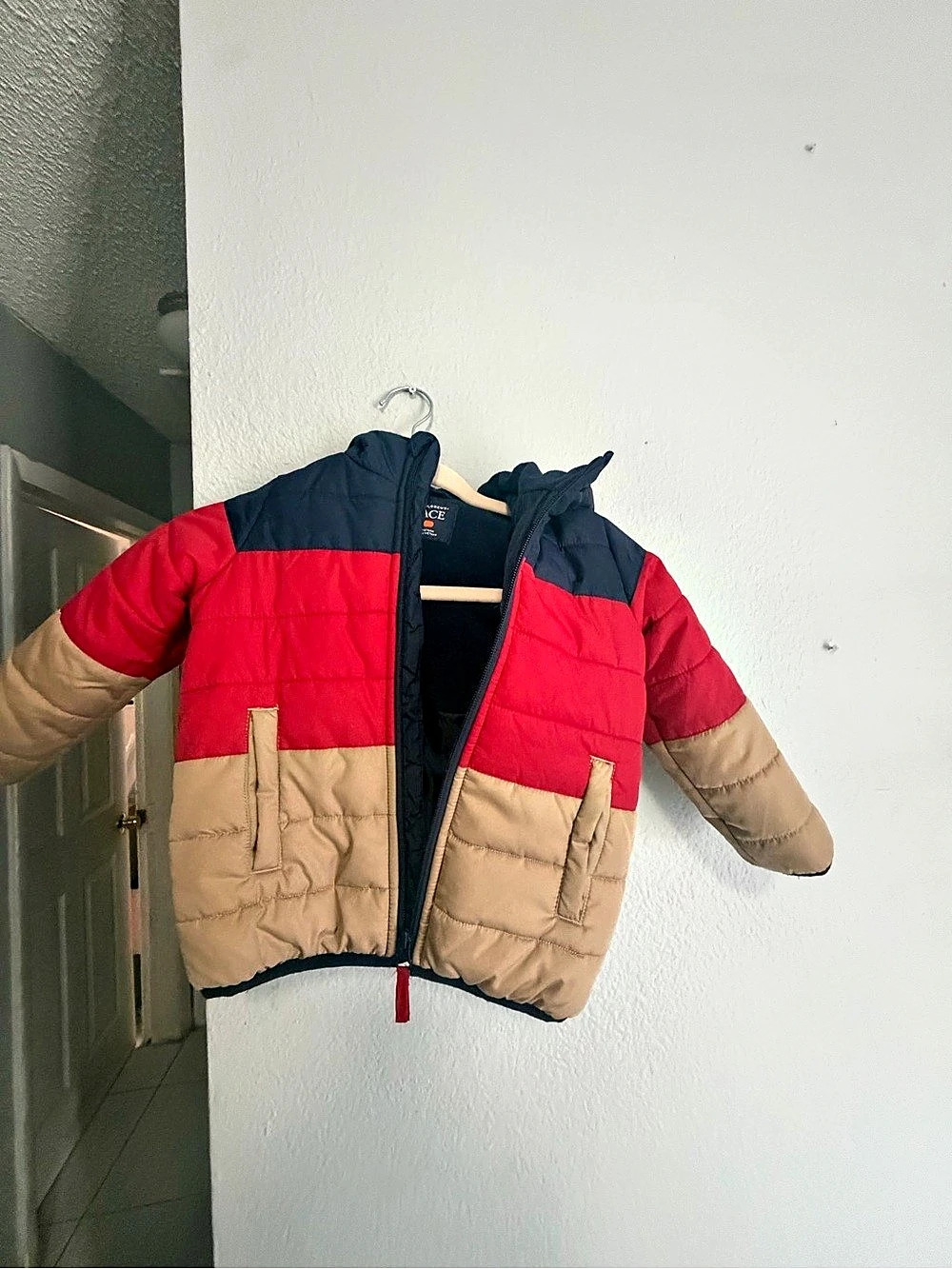 The Children's Place Toddler Boys Colorblock Hooded Puffer Jacket